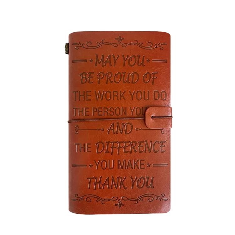 Taccuino da viaggio vintage in pelle formato A6 ricaricabile con citazione incisa, Brown - To My Mom (Engraved Text), Brown - To My Dad (Engraved Text), Brown - To My Husband, Brown - To My Friend, Brown - Employee Appreciation                         ...