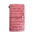 Taccuino da viaggio vintage in pelle formato A6 ricaricabile con citazione incisa, Brown - To My Mom (Engraved Text), Brown - To My Dad (Engraved Text), Brown - To My Husband, Brown - To My Friend, Brown - Employee Appreciation                         ...