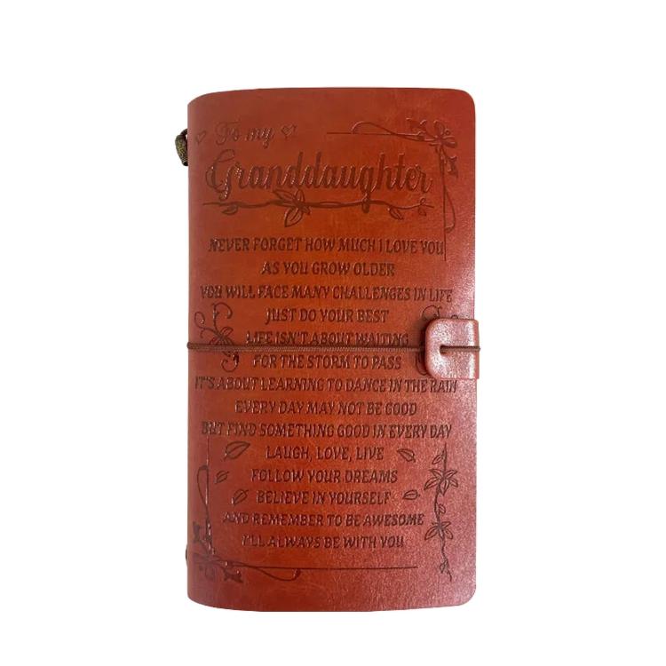 Taccuino da viaggio vintage in pelle formato A6 ricaricabile con citazione incisa, Brown - To My Mom (Engraved Text), Brown - To My Dad (Engraved Text), Brown - To My Husband, Brown - To My Friend, Brown - Employee Appreciation                         ...