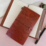 Taccuino da viaggio vintage in pelle formato A6 ricaricabile con citazione incisa, Brown - To My Mom (Engraved Text), Brown - To My Dad (Engraved Text), Brown - To My Husband, Brown - To My Friend, Brown - Employee Appreciation                         ...