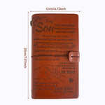Taccuino da viaggio vintage in pelle formato A6 ricaricabile con citazione incisa, Brown - To My Mom (Engraved Text), Brown - To My Dad (Engraved Text), Brown - To My Husband, Brown - To My Friend, Brown - Employee Appreciation                         ...