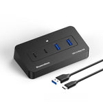 Hub USB 3.0 a 4 porte Blueendless, 2 USB-A & 2 USB-C 1m 2-in-1 Cable, 2 USB-A & 2 USB-C 0.3m USB Cable, With 1m 2-in-1 Cable, With 0.3m USB Cable