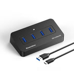 Hub USB 3.0 a 4 porte Blueendless, 2 USB-A & 2 USB-C 1m 2-in-1 Cable, 2 USB-A & 2 USB-C 0.3m USB Cable, With 1m 2-in-1 Cable, With 0.3m USB Cable