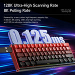 Tastiera da gioco cablata Ajazz ALUX60 con switch magnetici in alluminio CNC, frequenza di polling 8K, RT, switch RGB sostituibili a caldo da 0,01 mm., Gradient Pink, Gradient Red, Green Gradient Transparent, Red Gradient Transparent, Hollow Silver    ...