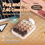 Tastiera numerica wireless Ajazz AF18 per laptop, 2.4G, 18 tasti, con simpatica copertura in silicone a forma di orsetto.