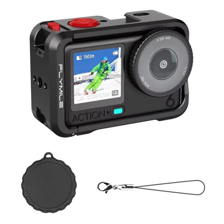 Telaio di estensione con custodia protettiva in metallo per fotocamera DJI Osmo Action 6 Flymile.