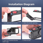 Telaio di estensione con custodia protettiva in metallo per fotocamera DJI Osmo Action 6 Flymile.