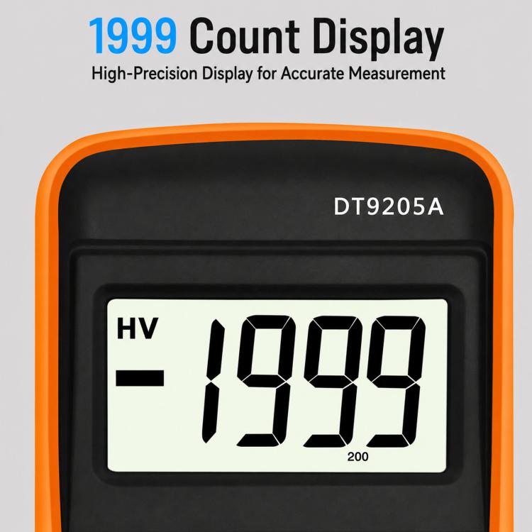 DT9205A Multimetro digitale intelligente con display digitale, tester di corrente e tensione., DT9205A