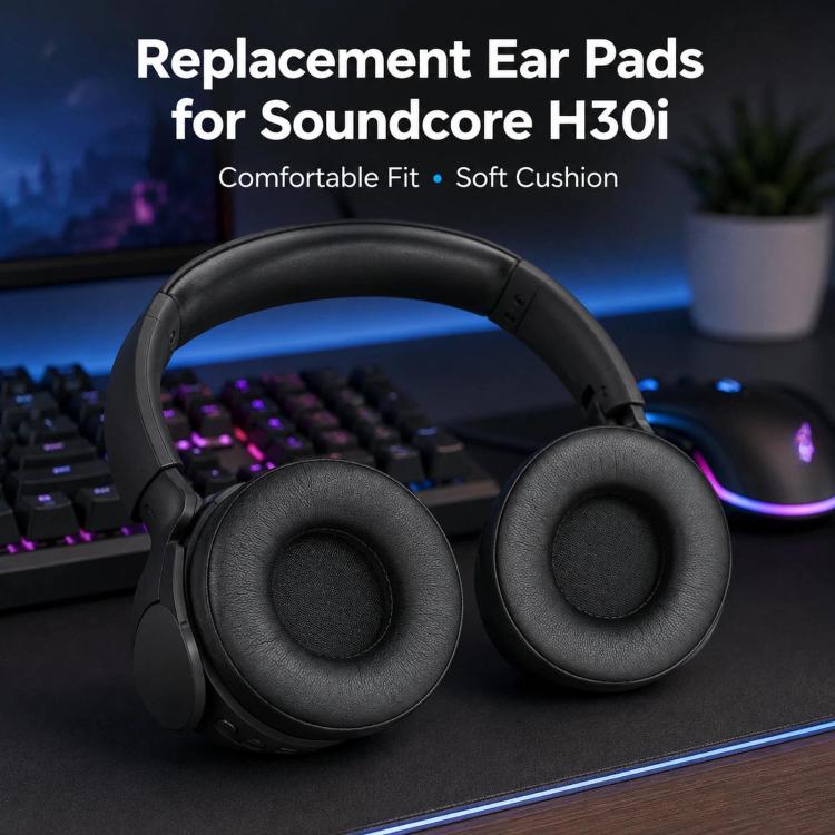 1 paio di cuscinetti auricolari di ricambio per cuffie Anker Soundcore H30i, PU Leather Version, Protein Leather Version, Cooling Gel Version