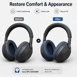 2 pezzi/confezione Cuscinetti auricolari di ricambio per cuffie Sony WH-1000XM6, cuscinetti morbidi, parti di ricambio, Protein Leather Silver, Protein Leather Blue, Cooling Gel Black, Cooling Gel Gold, Cooling Gel Blue, Lambskin Leather Black         ...