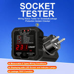 CZDANG A8 Tester di dispersione presa Rilevatore di polarità filo sotto tensione terra neutro e terra, EU Plug, UK Plug, US Plug