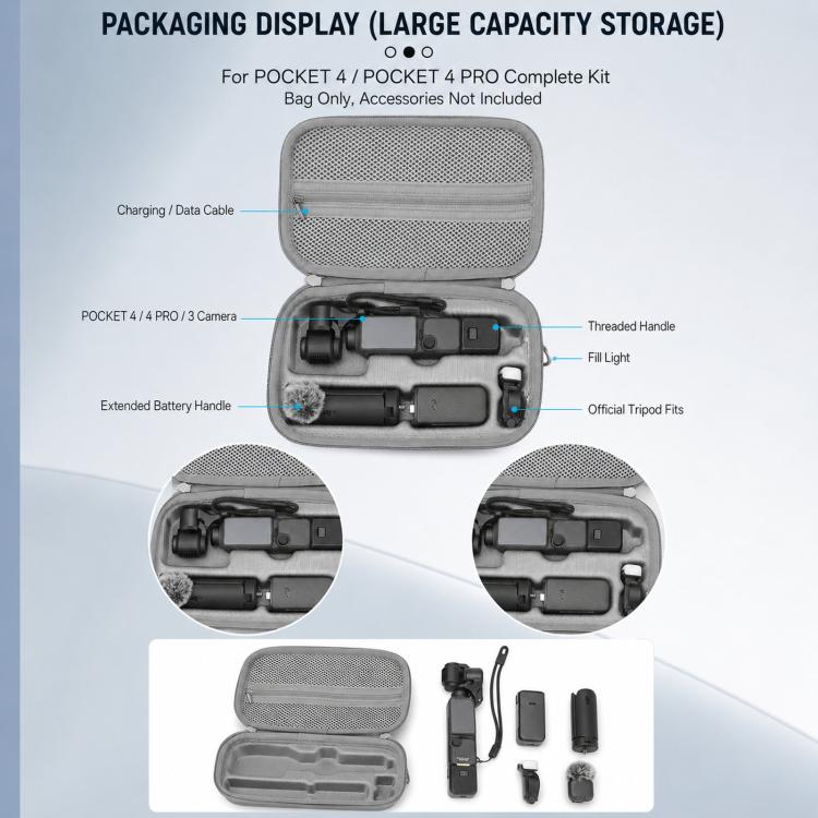 Custodia a tracolla/organizer per accessori per DJI Osmo Pocket 4P / Pocket 4