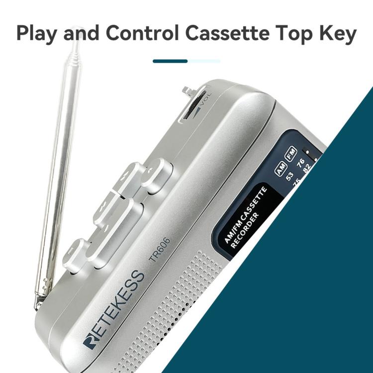 RETEKESS TR606 Lettore di cassette portatile retrò con radio