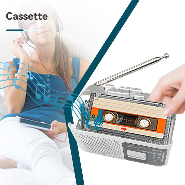 RETEKESS TR606 Lettore di cassette portatile retrò con radio