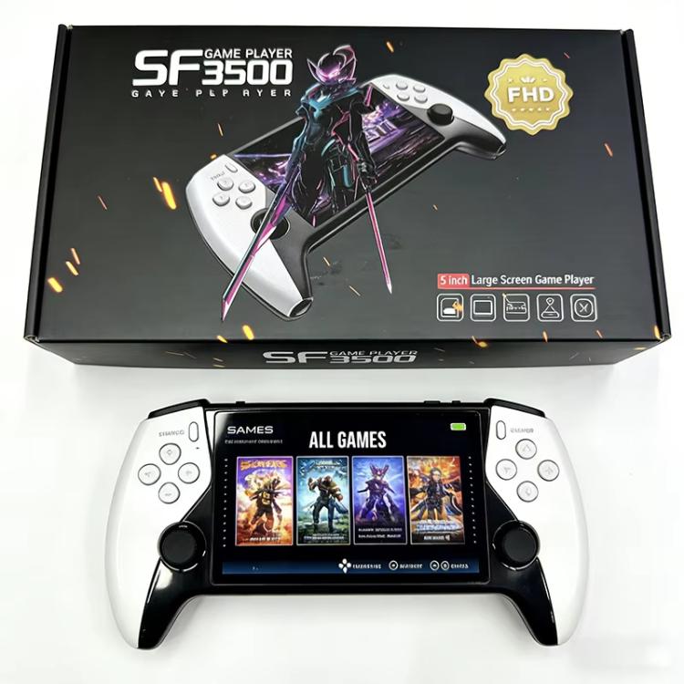 Console di gioco portatile retrò SF3500 con schermo IPS da 5 pollici, uscita HDMI FHD e mappatura dei tasti., SF3500