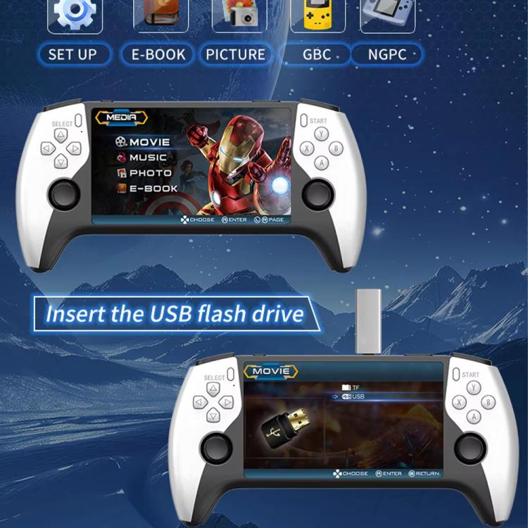 Console di gioco portatile retrò SF3500 con schermo IPS da 5 pollici, uscita HDMI FHD e mappatura dei tasti., SF3500