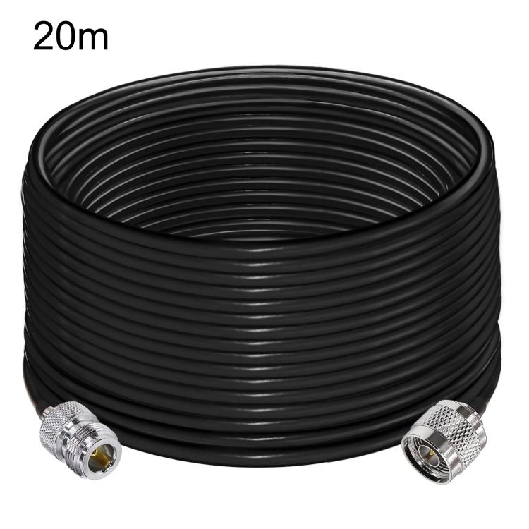Cavo coassiale RG58 da N maschio a N femmina, 50 Ohm, bassa perdita, prolunga per antenna., 1m, 2m, 5m, 15m, 20m
