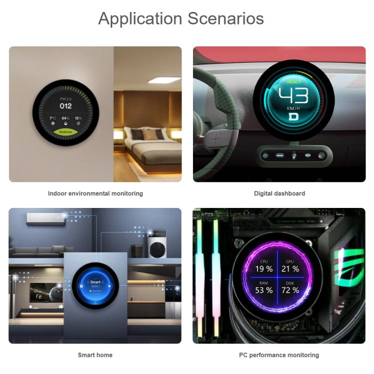Scheda di sviluppo Waveshare 31522 ESP32-P4 con display touch rotondo da 4 pollici e risoluzione 720 × 720., 31522