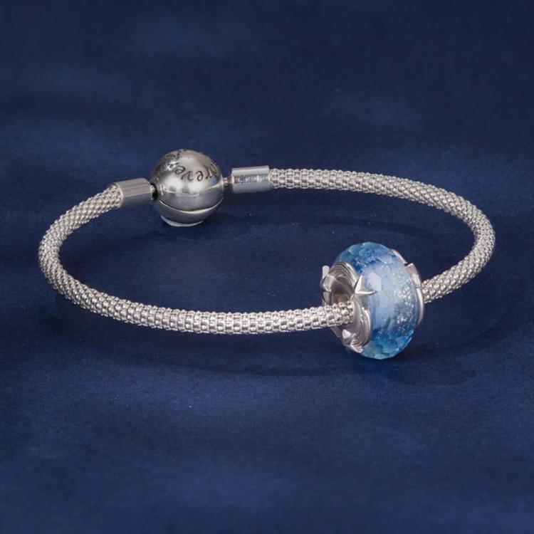 Perline di vetro meteoritico placcate in rame con oro bianco, accessori per la creazione di gioielli fai da te, YIC149