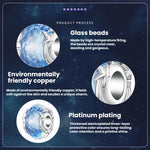 Perline di vetro meteoritico placcate in rame con oro bianco, accessori per la creazione di gioielli fai da te, YIC149