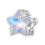 Gioielli fai da te romantici in rame placcato oro bianco con perline effetto meteora., YIC150