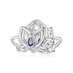 Braccialetto fai da te con perline a forma di pianta di loto e accessori in rame placcato oro bianco., YIC157