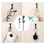 Set di ganci per appendere cornici e chiavi con chiodi, Black