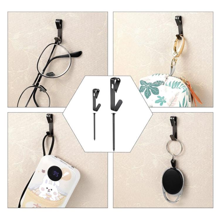 Set di ganci per appendere cornici e chiavi con chiodi, Black