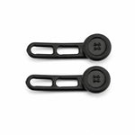 Confezione da 2 bottoni elastici in silicone flessibili per allungare la vita dei pantaloni, senza bisogno di cucire., Double Ring Black, Double Ring Blue, Double Ring Khaki, Double Ring Grey, Double Ring White, 18mm Black, 18mm Blue, 18mm Khaki       ...