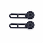 Confezione da 2 bottoni elastici in silicone flessibili per allungare la vita dei pantaloni, senza bisogno di cucire., Double Ring Black, Double Ring Blue, Double Ring Khaki, Double Ring Grey, Double Ring White, 18mm Black, 18mm Blue, 18mm Khaki       ...