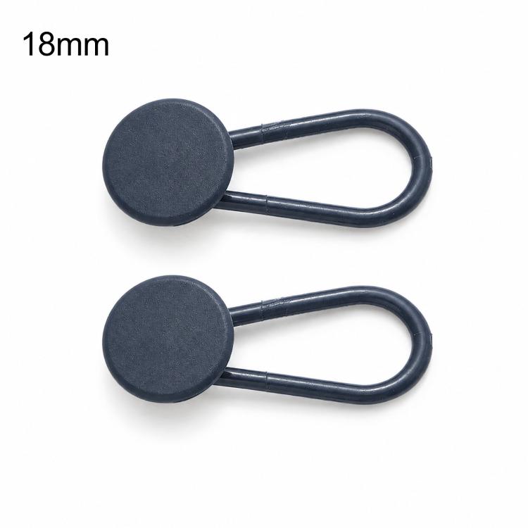 Confezione da 2 bottoni elastici in silicone flessibili per allungare la vita dei pantaloni, senza bisogno di cucire., Double Ring Black, Double Ring Blue, Double Ring Khaki, Double Ring Grey, Double Ring White, 18mm Black, 18mm Blue, 18mm Khaki       ...