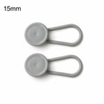 Confezione da 2 bottoni elastici in silicone flessibili per allungare la vita dei pantaloni, senza bisogno di cucire., Double Ring Black, Double Ring Blue, Double Ring Khaki, Double Ring Grey, Double Ring White, 18mm Black, 18mm Blue, 18mm Khaki       ...