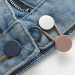 Confezione da 2 bottoni elastici in silicone flessibili per allungare la vita dei pantaloni, senza bisogno di cucire., Double Ring Black, Double Ring Blue, Double Ring Khaki, Double Ring Grey, Double Ring White, 18mm Black, 18mm Blue, 18mm Khaki       ...