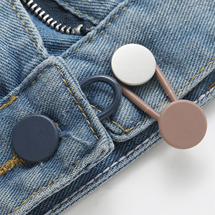 Confezione da 2 bottoni elastici in silicone flessibili per allungare la vita dei pantaloni, senza bisogno di cucire., Double Ring Black, Double Ring Blue, Double Ring Khaki, Double Ring Grey, Double Ring White, 18mm Black, 18mm Blue, 18mm Khaki       ...