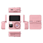 Mini fotocamera tascabile HD per selfie e registrazioni video, ideale per studenti.