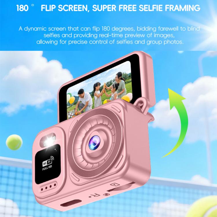 Mini fotocamera tascabile HD per selfie e registrazioni video, ideale per studenti.
