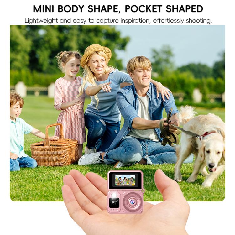 Mini fotocamera tascabile HD per selfie e registrazioni video, ideale per studenti.