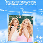 Mini fotocamera tascabile HD per selfie e registrazioni video, ideale per studenti.