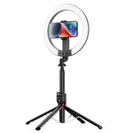 Asta per selfie da pavimento da 2,3 m con luce di riempimento per streaming live per cellulare, 3-Color Stainless Steel Tube, RGB Stainless Steel Tube, 3-Color Aluminum Alloy Tube, RGB Aluminum Alloy Tube
