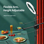 Supporto per luce di riempimento sollevabile per live streaming mobile, staffa girevole per riprese dall'alto., 16cm, 26cm