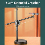 Supporto per luce di riempimento sollevabile per live streaming mobile, staffa girevole per riprese dall'alto., 16cm, 26cm