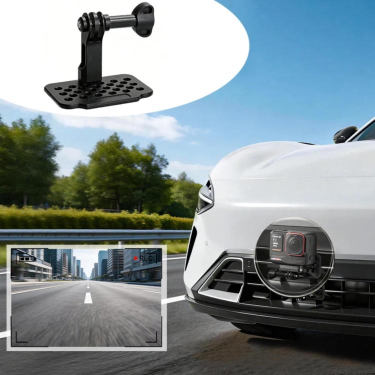 Staffa di montaggio in lega di alluminio per prese d'aria auto, compatibile con DJI, Insta360, GoPro e altre action camera.