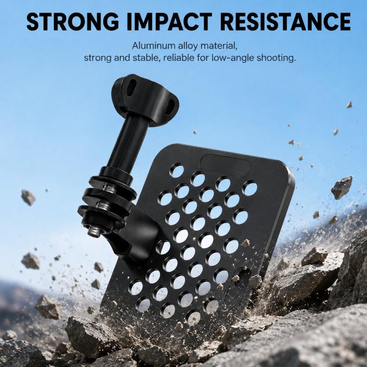 Staffa di montaggio in lega di alluminio per prese d'aria auto, compatibile con DJI, Insta360, GoPro e altre action camera.
