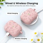 Custodia in silicone con incisione floreale AhaStyle WG186 per AirPods Pro 3