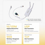 Convertitore seriale industriale a Ethernet WiFi 2.4G 300Mbps, router bridge wireless, VONETS VAP11S-232 External Antenna, VONETS VAP11S-D232 Internal Antenna