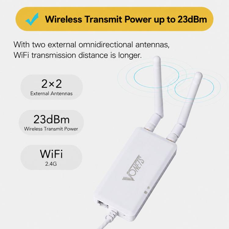 Convertitore seriale industriale a Ethernet WiFi 2.4G 300Mbps, router bridge wireless, VONETS VAP11S-232 External Antenna, VONETS VAP11S-D232 Internal Antenna