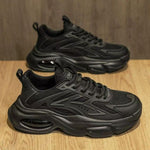 Sneakers casual da uomo imbottite e traspiranti, Kahki, Black, Beige