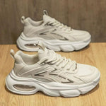 Sneakers casual da uomo imbottite e traspiranti, Kahki, Black, Beige