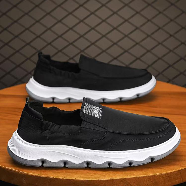 Scarpe da uomo in tela di seta ghiacciata, modello slip-on, sportive casual da skate, 39, 40, 41, 42, 43, 44