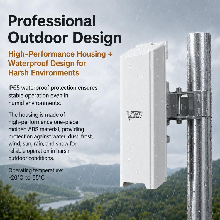 VONETS VBGO-5G Bridge CPE wireless 5G per esterni, 1800 Mbps, punto a punto, accesso WiFi a lungo raggio PoE, VBGO-5G